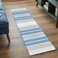 thumbnail image 4 of Blue Gray Stripes Runner Rug 2x6 FT,Non Slip Hallway Rugs,Contemporary Minimalist Abstract Lines Washable Soft Floor Carpet Throw Runner Carpet Long Rugs for Entryway Kitchen Bedside Sliding Door, 4 of 8