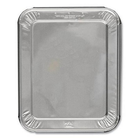 Handi-Foil 2049-30-100FC 11.16 in. x 12.75 in. Steam Table Pan Lids with Full Curl Edge (100/Carton)