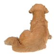 Realistic Life Size Golden Retriever Statue Detail Sculpture Glass Eyes