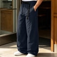 thumbnail image 2 of StSilkitty Mens Casual Pants Elastic Waist Baggy Wide Leg Pants Lightweight Soft Breathable Trousers with Pockets, 2 of 9