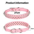thumbnail image 2 of Collier Grand Réglable pour Chien, rivet Champignon en Cuir PU, Collier pour Chat et Chien, Collier durable pour Animaux, 2 of 6