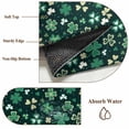 thumbnail image 2 of Saint Patrick's Day Bathroom Rug Washable 2x3 Entryway Rug Non Slip Green Lucky Shamrock Leaves Spring Black Front Door Mat Low Pile Indoor Doormat Throw Floor Carpet for Kitchen Bedroom Entrance, 2 of 8