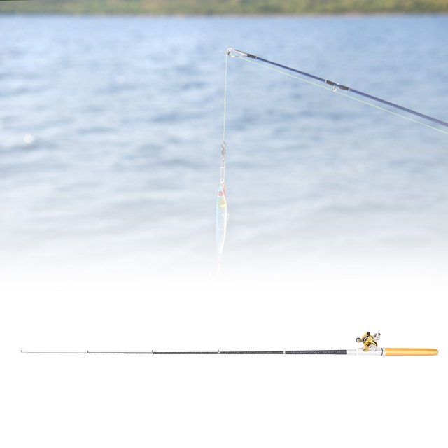 Canne à Pêche Portable, Canne à Pêche de Poche Légère avec Moulinet, Haute Résistance, Déclaration de Mode pour la Pêche