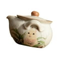 thumbnail image 2 of Lipstore Ceramic Teapot Classic Tea Maker Cute Pattern Hand Painted Collectible for Loose, 2 of 8