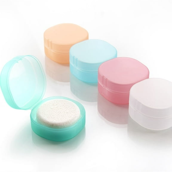 4Pack Cosmetic Pad Holder for Travel Cosmetic Cotton Pad Holder  for Makeup Remover Cottons Balls, Assorted Color