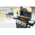 thumbnail image 5 of iCapeson 4-Burner Propane Gas Grill, 34,000 BTU Stainless Steel Outdoor BBQ Grill with 2 Side Shelves, Porcelain Grates, Wheels & Bottle Opener for Backyard, Patio Cooking, 5 of 8