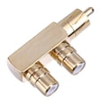 thumbnail image 3 of Adaptador RCA Divisor plateado Divisor de alta precisión Enchufe de alta frecuencia Oro, 3 of 6