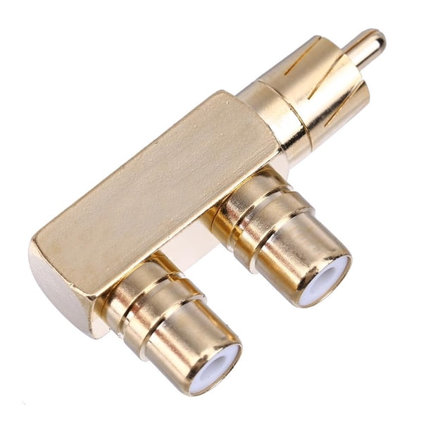 Gold Plated RCA Splitter Adapter High Precision RCA Splitter Plug High Frequency
