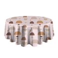 thumbnail image 5 of Round Waterproof Tablecloth 60×60 Inch, Boho Style Reusable Indoor/Outdoor Durable Table Cover for Party Kitchen Dinner Room Decor, 5 of 6