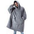 thumbnail image 2 of Manta de sudadera con capucha de gran tamaño con bolsillo frontal con capucha gigante para adultos, hombres, mujeres y adolescentes Adepaton HFP-0069-4, 2 of 5