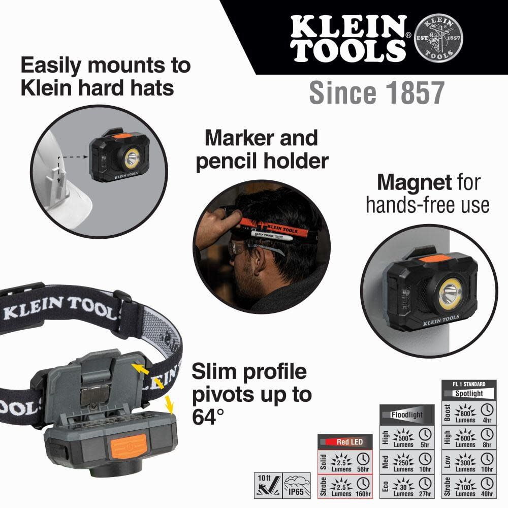 Klein Tools 2 Color Led Headlamp Rechargeable