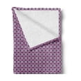 thumbnail image 2 of Vintage Soft Flannel Fleece Throw Blanket, Abstract Retro Inspired Simplistic Pattern with Squares Print, Cozy Plush for Indoor and Outdoor Use, 50" x 70", Purple Pale Pink, by Ambesonne, 2 of 5