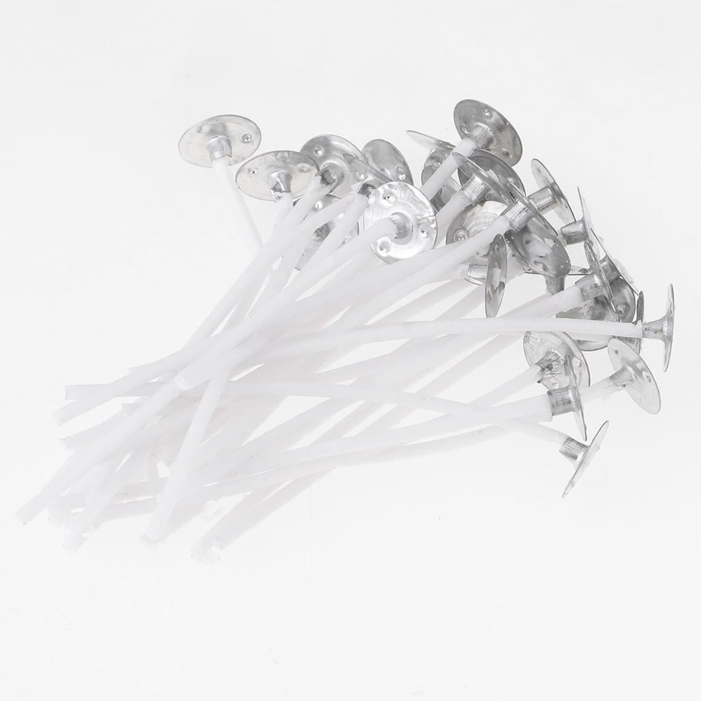 FVDPWYE 200Pcs Low Smoke Candle Wicks w/ Tabs 30mm 70mm for DIY Scented Candles Making