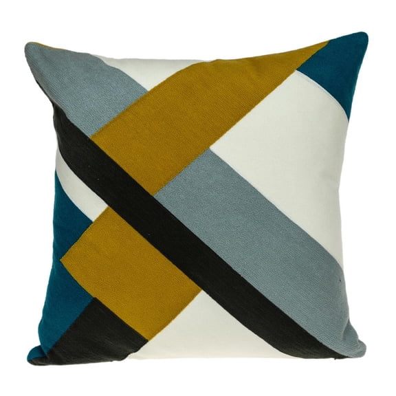 Parkland Collection Lumen Multicolor Geometric Decorative Throw Pillow, 20 x 20 Contemporary Accent Pillow