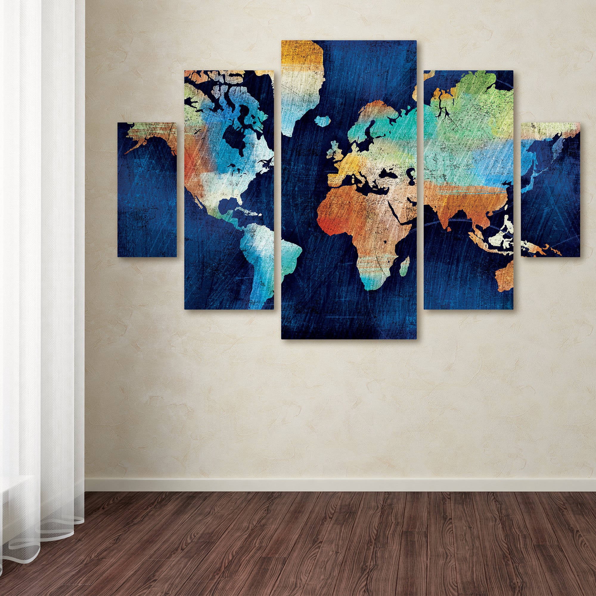 Trademark Fine Art "Seasons Change" Canvas Art by Michael Mullan 5-Panel Set