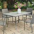 thumbnail image 1 of Home Styles Umbria 60" x 40" Concrete Tile Patio Dining Table in Gray, 1 of 2