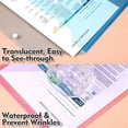 thumbnail image 4 of 24-pack Snap Closure Plastic Pockets, Transparent A4 Document Holders Compatible with (Brand), 4 of 5