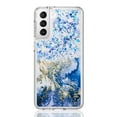 thumbnail image 5 of Samsung Galaxy S21 Plus 5G Phone Case, Rosebono Hybrid Bling Glitter Sparkle Epoxy Graphic Marble Colorful Silicone Skin Cover Armor Case for Samsung Galaxy S21 Plus 5G (Blue), 5 of 6