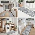 thumbnail image 5 of Gray Christmas Snowflake Pattern Kitchen Rugs Sets Of 3,Kitchen Runner Rugs Non Skid Washable,Decorative Kitchen Floor Mats for Kitchen,Sink,Laundry,17"x30"+ 17"x47" + 17"x59", 5 of 6