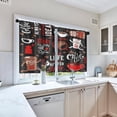 thumbnail image 3 of Coffee Cafe Vintage Kitchen Curtains 36 Inch Length Retro Window Curtains Over Sink Set of 2, Cup Go Cartoon Funny Short Tier Curtain for Kitchen, Farmhouse Small Kitchen Decor 26x36 Inch, 3 of 5