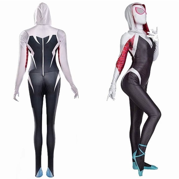 Women Adult Halloween Gwen Cosplay Bodysuit Jumpsuit