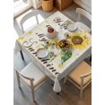 thumbnail image 6 of Sunflower Table Cloth, Waterproof Tablecloth for Square Tables, Vintage Botanical Reusable Washable Fabric Table Cover for Restaurant Kitchen Dining Tables 54"x54" Farmhouse Flowers, 6 of 9