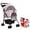 Pink, variant on Dapmiu Pet Stroller with Removable Carrier,8KG Capacity Dog & Cat Stroller,Foldable with 360 Wheels & Safety Belt - Breathable Mesh,Large Storage Basket,Ideal for Walking,Shopping, and Travel