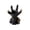 E001- Clear (A), variant on Crystal Display Stand, Spooky Halloween Decorations, Black and Gold Decor, Gothic Wall Decor Accent Piece, 4X3 Inch Resin Claw with Skull Base for Household Office Countertop