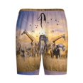 thumbnail image 4 of Wukai Vintage Wildlife Protection Men’s Short Pajama Pants With Pockets Soft Sleep Pj Shorts for Men-3X-Large, 4 of 6