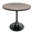 Dark Walnut, variant on LeisureMod Bristol Mid-Century Modern 36" Round Table with Wood Top and Iron Pedestal Black Base with Gloss Finish for Kitchen and Dining Room, Black