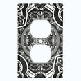 thumbnail image 2 of Metal Light Switch Plate Cover Mandala Black White Floral Tile Pattern Damask MDL082, 2 of 13