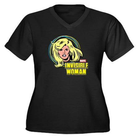 CafePress - Invisible Wo - Women's Plus Size V-Neck Dark T-Shirt