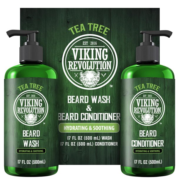 Set de jabón y acondicionador para barba Viking Revolution con aceite de árbol de té