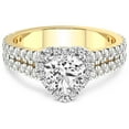 thumbnail image 3 of 5 Carat IGI Certified Heart Shape Lab Grown Diamond Engagement Ring | 14K Yellow Gold |Luna Split Shank Halo Diamond Ring | FG-VS1-VS2 Quality Friendly Diamonds, 3 of 4