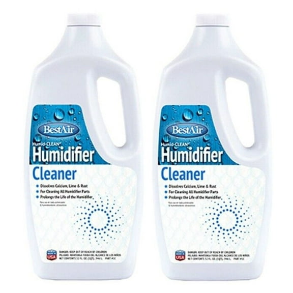 BestAir 1C 32 oz Humidiclean Humidifier Cleaner - Pack of 2