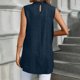 thumbnail image 4 of Casual Tops Cuello Redondo Top sin Mangas Largas para las Mujeres, Elegante Y de Moda Blusa de Color Sólido para el Uso Diario de Verano, 4 of 8