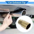 thumbnail image 2 of Unique Bargains 1 Pc Slant Cut Exhaust Tip 1.6" - 3.0" Inlet Stainless Steel Gold Tone, 2 of 8