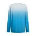 thumbnail image 7 of EchfiProm Womens Blue Tops Winter T-Shirts Long Sleeve Relaxed Fit Pullover Crew Neck for Women, 7 of 7