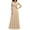 champagne, variant on QJUHUNG Women Half Sleeve V Neck Floral Formal Dress Elegant Bridesmaid Flowy Gown Cocktail Evening Party Maxi Long Dress