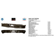 REAR STEP BUMPER ASSEMBLY; PAINT TO MATCH; WITH CORNER STEP; WITH PARK ASSIST SENSOR HOLES; INCLUDES INNER AND OUTER BRACKETS; ALL PADS