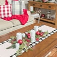 thumbnail image 5 of JOOCAR Christmas table runner, classic red and black Buffalo plaid Christmas tree for Christmas kitchen table table holiday decoration, 5 of 5