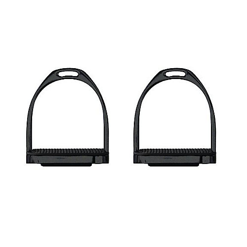 Perris Black Powder Coated Stirrup Irons 4.75 Bk