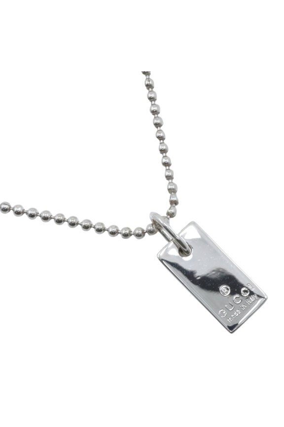 Pre-Owned Gucci ball chain necklace, sterling silver (925), approximately 10.0g, unisex.