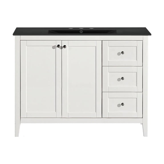 Swiss Madison SM-BV414-3MB Cannes 48" Free Standing Single Basin Vanity Set - White /