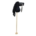 thumbnail image 4 of Fiocias Jouet Cheval en Peluche Perche en Peluche Cheval de Passe-Temps Perche en Bois Poignée Roues Effets Sonores Réalistes Fabriqué à la Main Construction Robuste Convient pour Enfants Cadeau Anniversaire Usage à la Maison Noir, 4 of 8