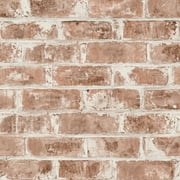 BREWSTER HOME FASHIONS Brewster Jomax Red Warehouse Brick Paste The Wall Non Woven Wallpaper, 20.5-in by 33-ft, 56.4 sq. ft.