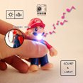 thumbnail image 2 of Llavero luminoso con sonido y luz de Super Mario, bonito juego de anime, figura decorativa, adorno para mochila escolar, colgante para llave de coche, regalos de Navidad para niños, 2 of 5