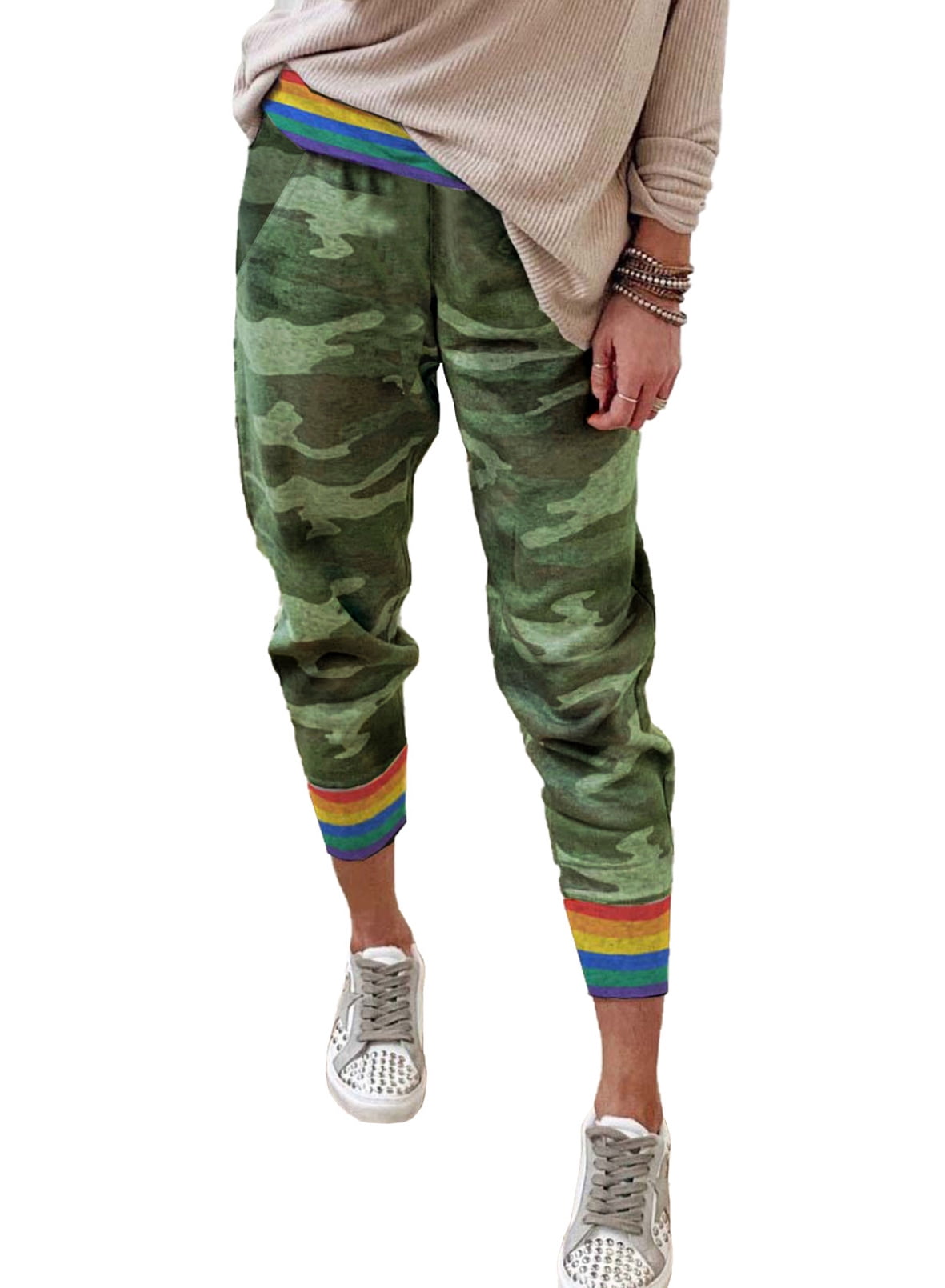 Kids Boys Girls Camouflage Joggers Jogging Pants Loose Casual Boho Trousers 