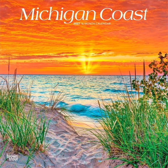 Michigan Coast | 2027 12x24" (Hanging) Wall Calendar | Plastic-Free | BrownTrout