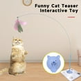 thumbnail image 3 of sunsanly Funny Cat Stick Toy with Detachable Teaser Wand And Sucker Base Interactive Fluffy Feather Kitten Play Toy for Cat Supplies, 3 of 8